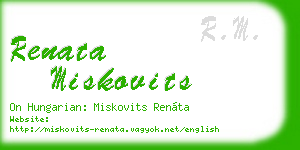 renata miskovits business card